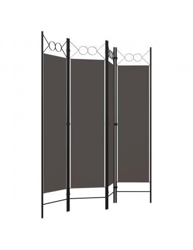 Paravento a 4 Pannelli Antracite 160x180 cm