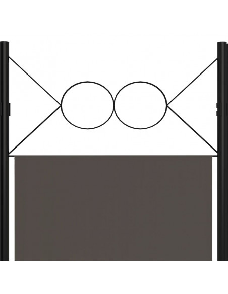 Paravento a 4 Pannelli Antracite 160x180 cm