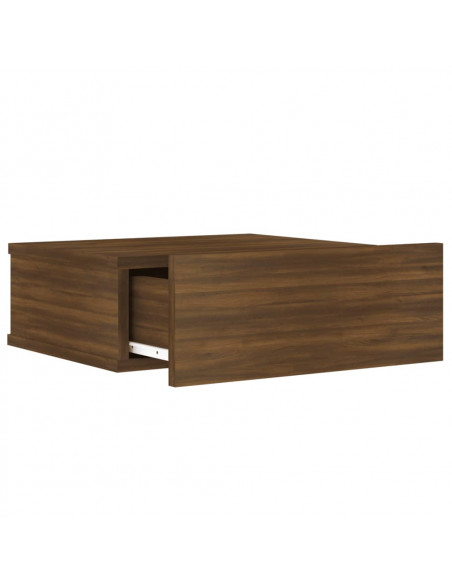 Comodini Pensili Rovere Marrone 2pz 40x30x15 Legno Multistrato