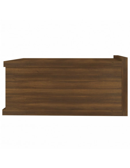 Comodini Pensili Rovere Marrone 2pz 40x30x15 Legno Multistrato