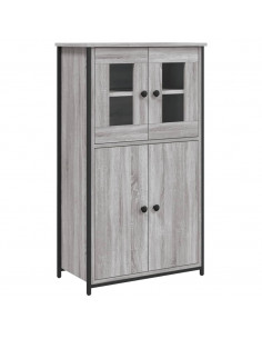 Credenza Grigio Sonoma 62x32x106,5 cm in Legno Multistrato