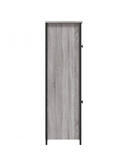 Credenza Grigio Sonoma 62x32x106,5 cm in Legno Multistrato