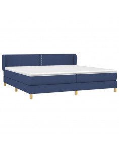 Giroletto a Molle con Materasso Blu 200x200 cm in Tessuto 2