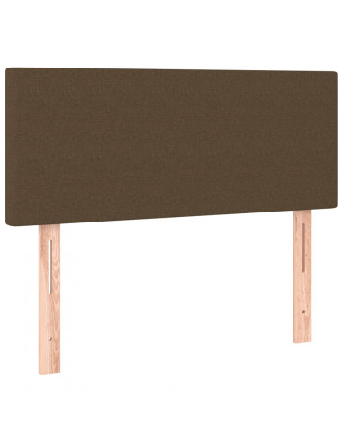 Giroletto a Molle con Materasso Marrone Scuro 80x200 cm Tessuto