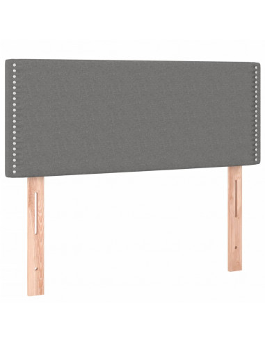 Giroletto a Molle con Materasso Grigio Scuro 90x200 cm Tessuto