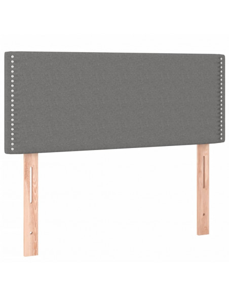 Giroletto a Molle con Materasso Grigio Scuro 90x200 cm Tessuto