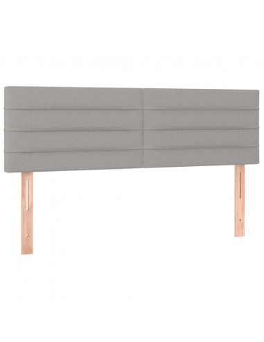 Giroletto a Molle con Materasso Grigio Chiaro 140x190cm Tessuto