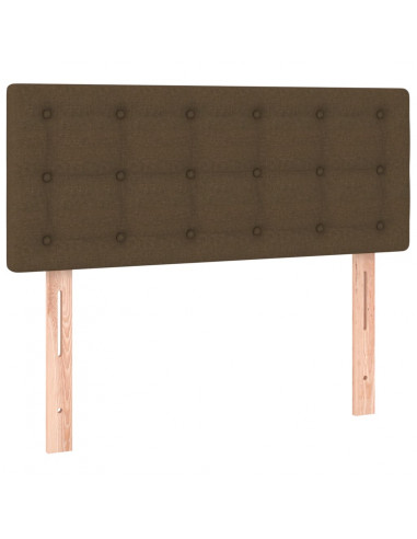 Giroletto a Molle con Materasso Marrone Scuro 80x200 cm Tessuto