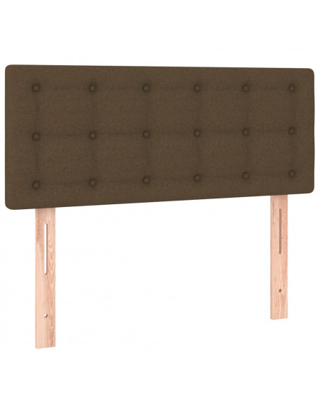 Giroletto a Molle con Materasso Marrone Scuro 90x200 cm Tessuto