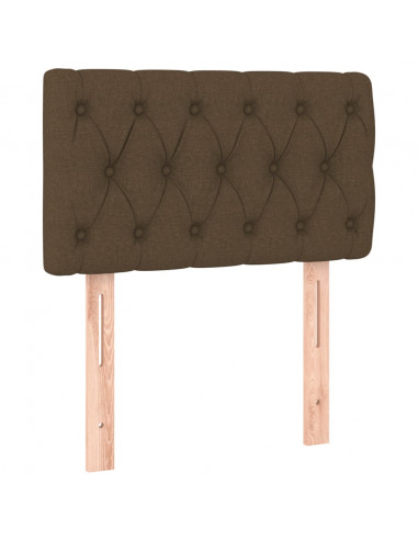 Giroletto a Molle con Materasso Marrone Scuro 80x200 cm Tessuto