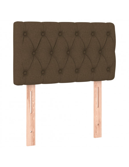 Giroletto a Molle con Materasso Marrone Scuro 80x200 cm Tessuto