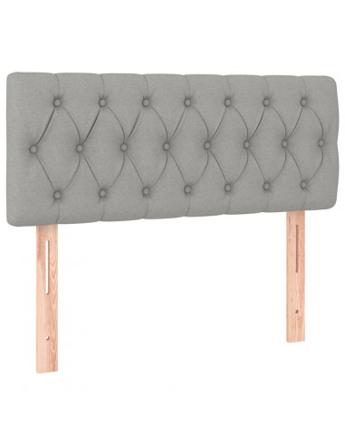 Giroletto a Molle con Materasso Grigio Chiaro 90x200 cm Tessuto