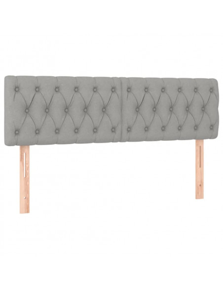 Giroletto a Molle con Materasso Grigio Chiaro 140x190cm Tessuto