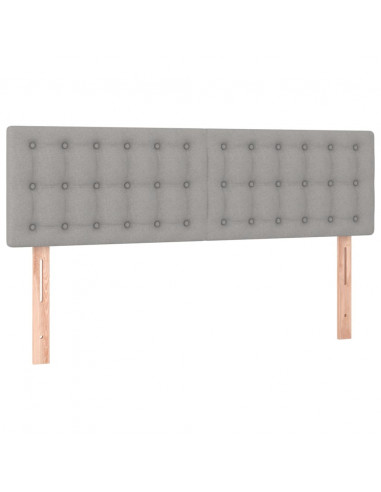 Giroletto a Molle con Materasso Grigio Chiaro 140x200cm Tessuto