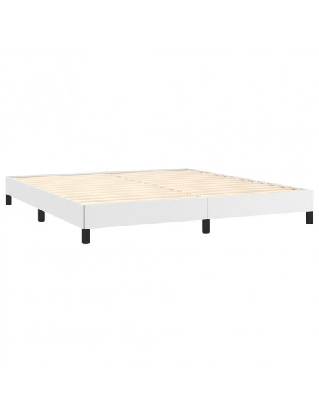 Giroletto a Molle con Materasso Bianco 180x200 cm in Similpelle