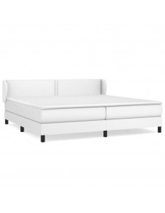 Giroletto a Molle con Materasso Bianco 200x200cm in Similpelle