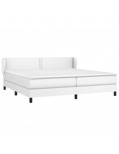 Giroletto a Molle con Materasso Bianco 200x200cm in Similpelle 2