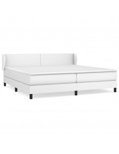 Giroletto a Molle con Materasso Bianco 200x200cm in Similpelle