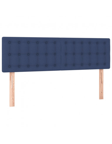 Giroletto a Molle con Materasso Blu 140x190 cm in Tessuto