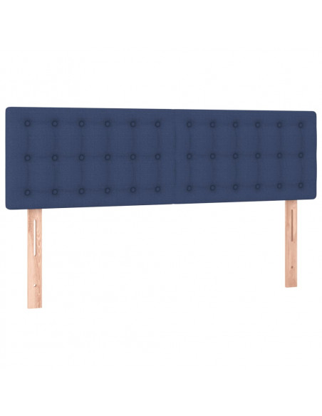 Giroletto a Molle con Materasso Blu 140x190 cm in Tessuto