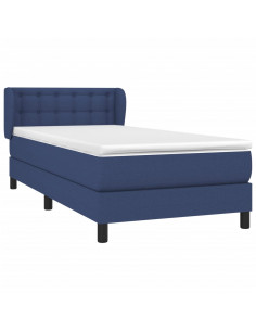 Giroletto a Molle con Materasso Blu 90x190 cm in Tessuto 2