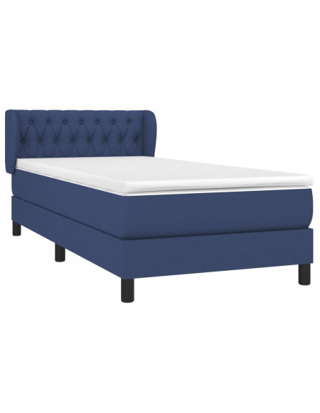 Giroletto a Molle con Materasso Blu 90x190 cm in Tessuto