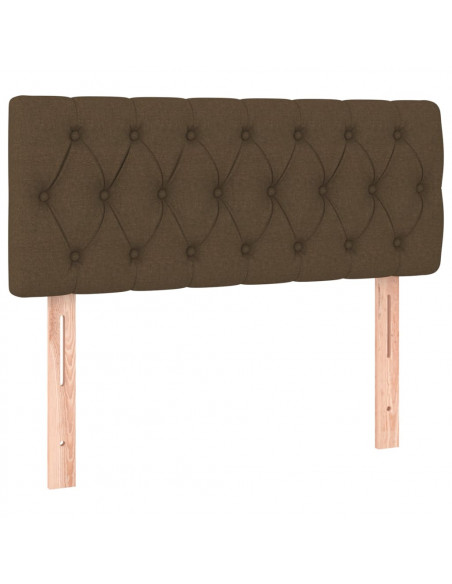 Giroletto a Molle con Materasso Marrone Scuro 90x190cm Tessuto