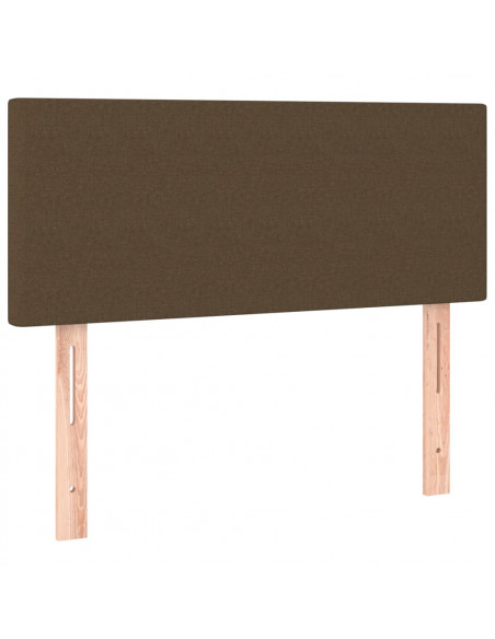 Giroletto a Molle con Materasso Marrone Scuro 90x190cm Tessuto