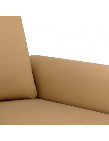 Set di Divani 3 pz con Cuscini Marrone in Velluto