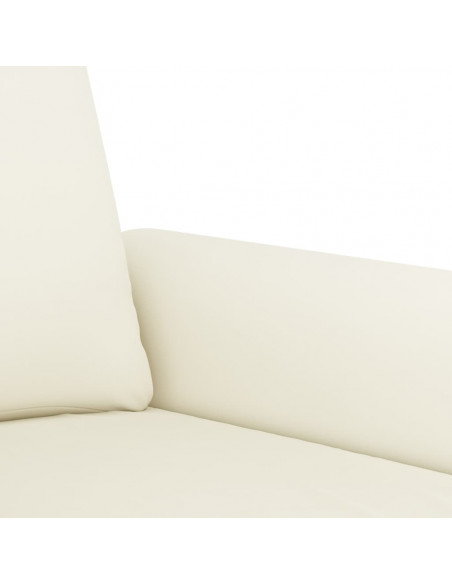 Set di Divani 2 pz con Cuscini Crema in Velluto