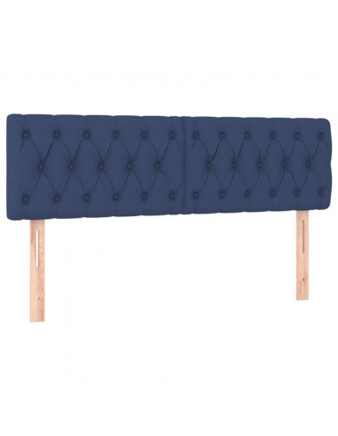 Giroletto a Molle con Materasso Blu 160x200 cm in Tessuto