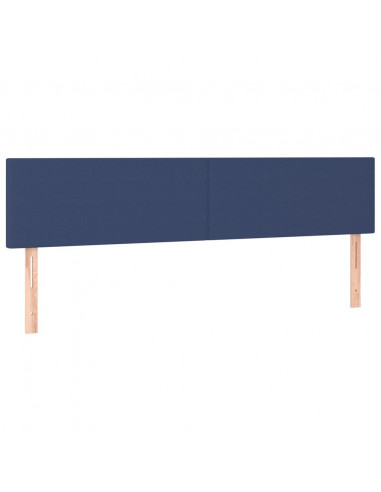 Giroletto a Molle con Materasso Blu 200x200 cm in Tessuto