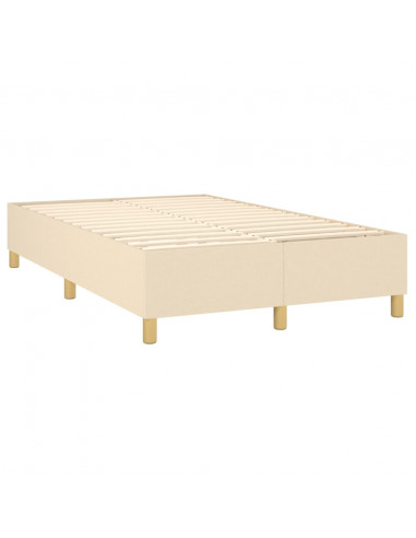 Giroletto a Molle con Materasso Crema 120x200 cm in Tessuto