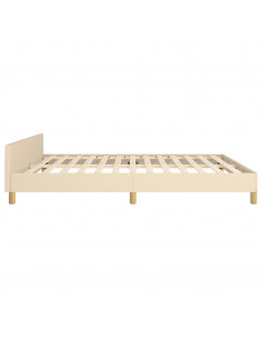 Giroletto con Testiera Crema 180x200 cm in Tessuto