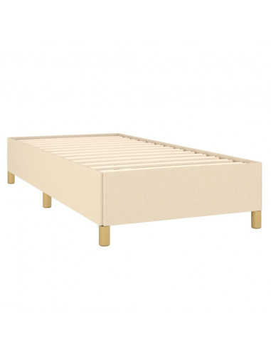 Giroletto a Molle con Materasso Crema 100x200 cm in Tessuto