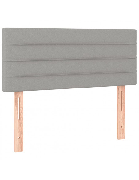 Giroletto a Molle con Materasso Grigio Chiaro 80x200 cm Tessuto