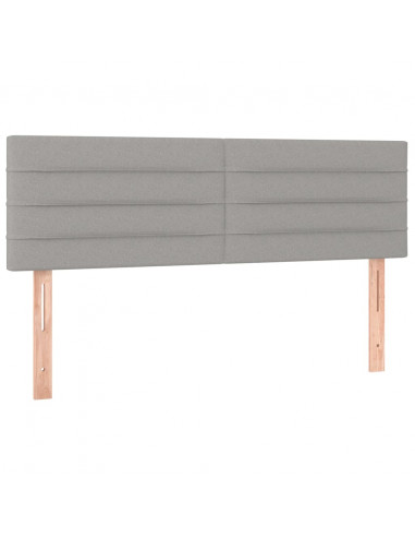 Giroletto a Molle con Materasso Grigio Chiaro 140x200cm Tessuto