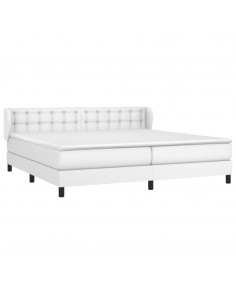 Giroletto a Molle con Materasso Bianco 200x200cm in Similpelle 2