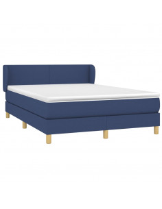 Giroletto a Molle con Materasso Blu 140x190 cm in Tessuto 2