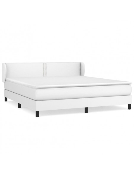 Giroletto a Molle con Materasso Bianco 180x200 cm in Similpelle