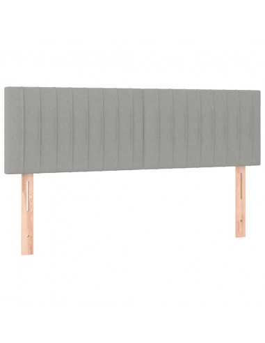 Giroletto a Molle con Materasso Grigio Chiaro 140x190cm Tessuto