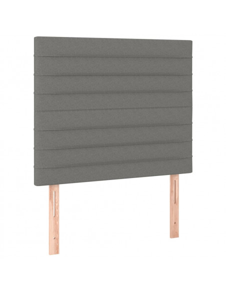 Giroletto a Molle con Materasso Grigio Scuro 90x200 cm Tessuto