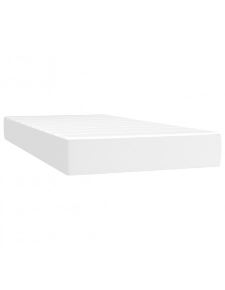 Giroletto a Molle con Materasso Bianco 90x190 cm in Similpelle