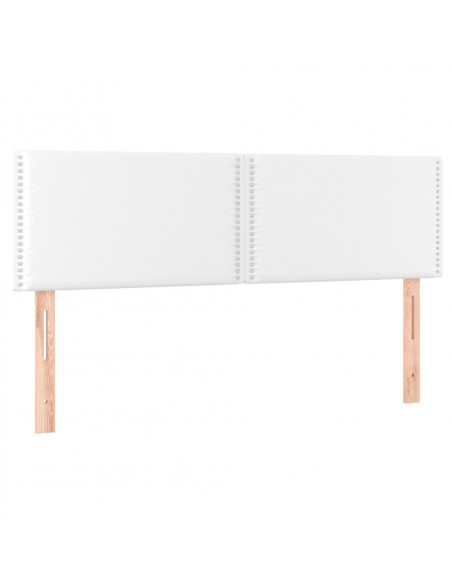 Giroletto a Molle con Materasso Bianco 140x190 cm in Similpelle