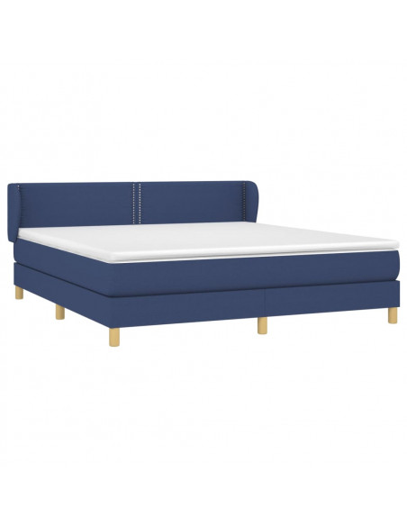 Giroletto a Molle con Materasso Blu 180x200 cm in Tessuto