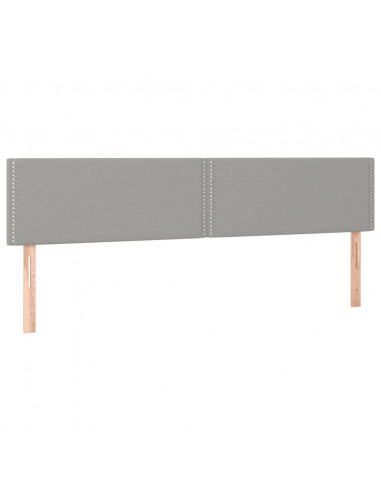 Giroletto a Molle con Materasso Grigio Chiaro180x200 cm Tessuto