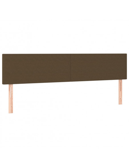 Giroletto a Molle con Materasso Marrone Scuro 200x200cm Tessuto