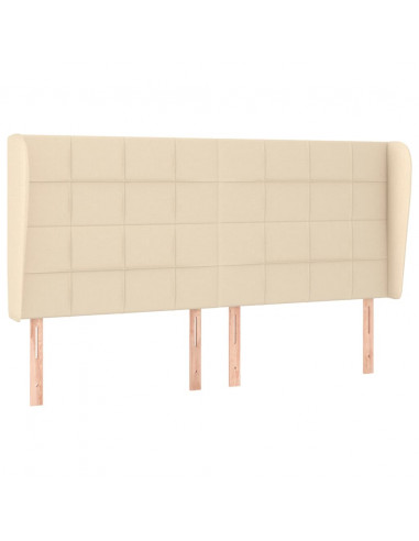 Giroletto a Molle con Materasso Crema 180x200 cm in Tessuto