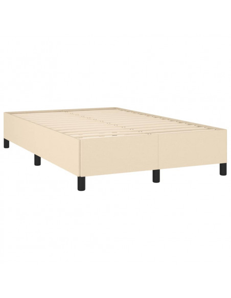 Giroletto a Molle con Materasso Crema 120x190 cm in Tessuto