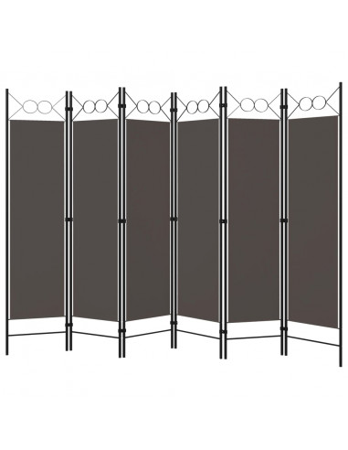 Paravento a 6 Pannelli Antracite 240x180 cm